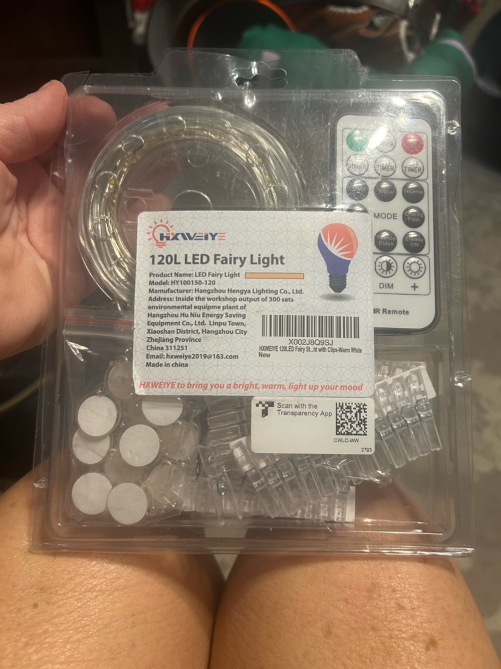120L LED Fairy Light String with Remote - Warm White